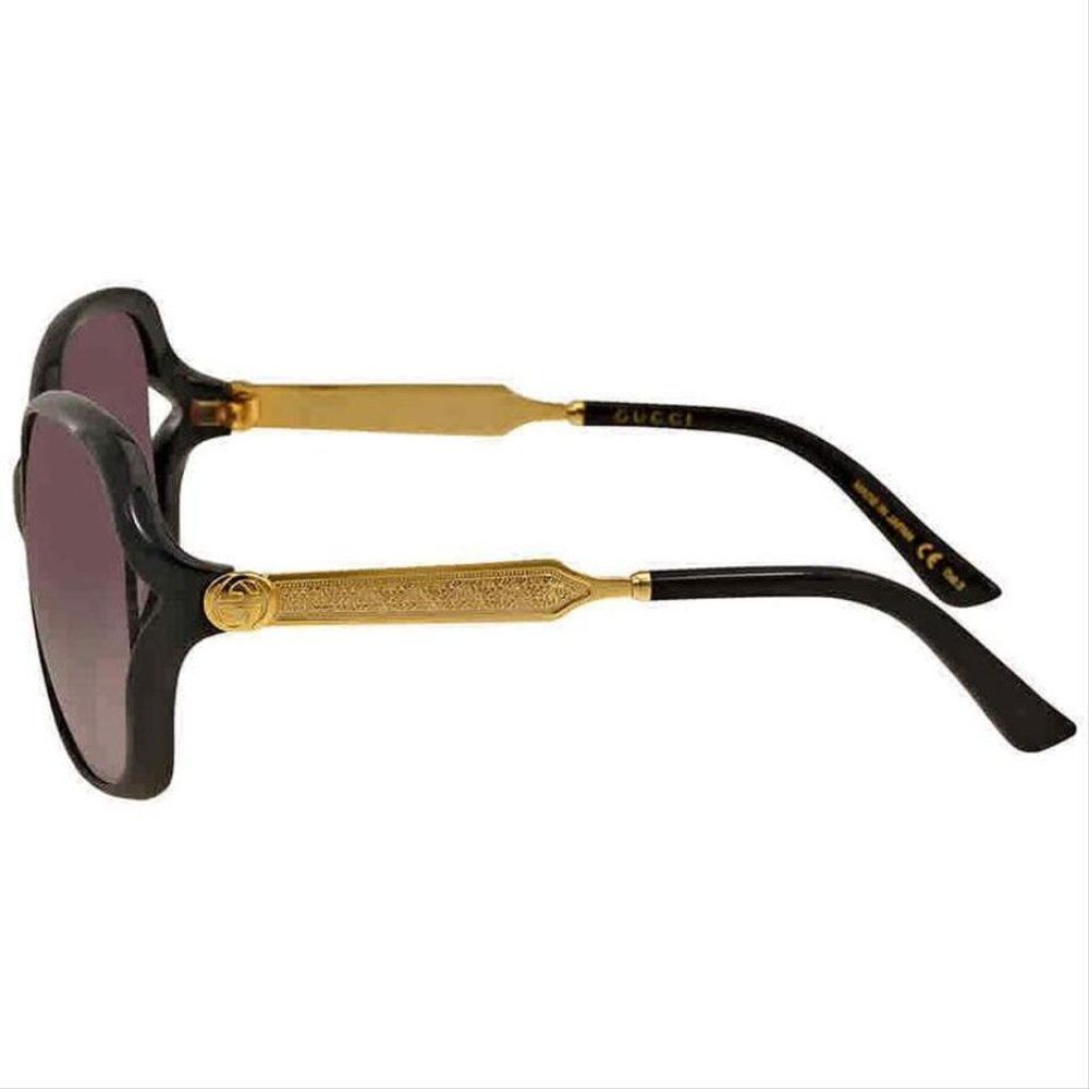Gucci Sunglasses Black grey Unisex Original GG0076S 002 - Picture 3 of 4